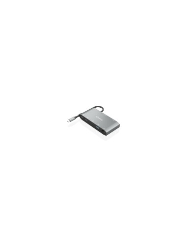 AISENS USB-C Dock 8 en 1, USB-C a 1xHDMI, 1xVGA, 1xRJ45, 2xUSB-A, 2xUSB-C 5G, 1xUSB-C PD, Gris, 20 cm