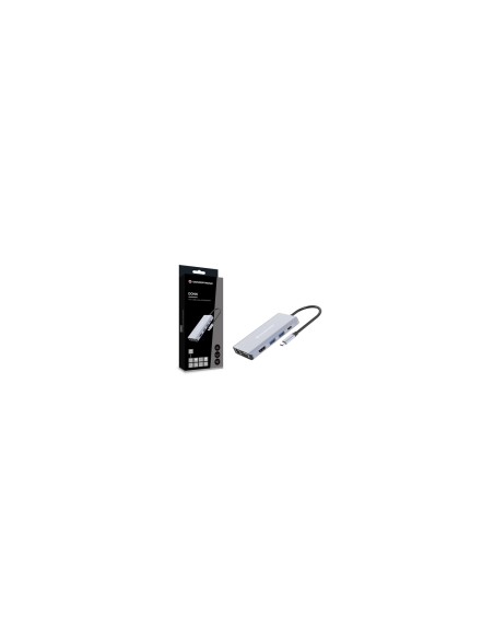 Conceptronic DONN20G base para portátil y replicador de puertos Alámbrico USB 3.2 Gen 1 (3.1 Gen 1) Type-C Gris