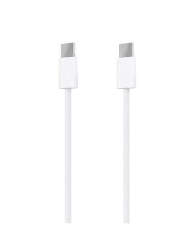 AISENS Cable USB 2.0 3A 60W Apple, tipo USB-C/M-USB-C/M, Blanco, 1.0m