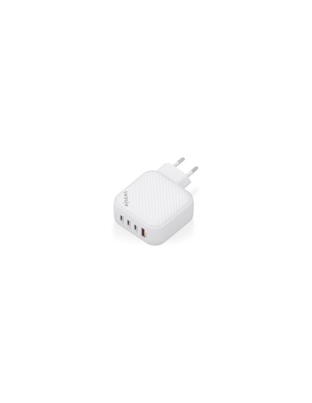 AISENS Cargador GaN 100W, 3xUSB-C PD3.0 QC4.0, 1xUSB-A QC3.0, Blanco