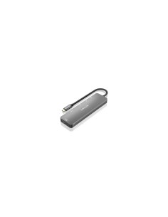 AISENS USB-C Dock 6 EN 1, USB-C a 1xHDMI, 2xUSB-A, 1xUSB-C PD 100W, 1xSD, 1xMicro SD, Gris, 15cm 2
