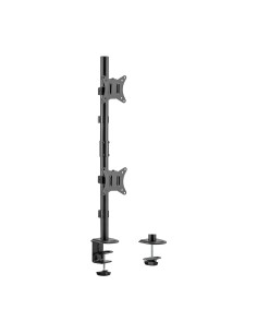 AISENS Soporte de mesa eco giratorio e inclinable para 2 Monitor/TV 9kg de 17-32, Negro