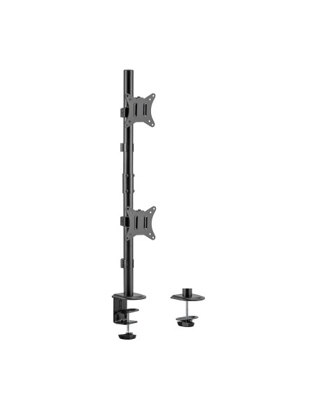 AISENS Soporte de mesa eco giratorio e inclinable para 2 Monitor/TV 9kg de 17-32, Negro