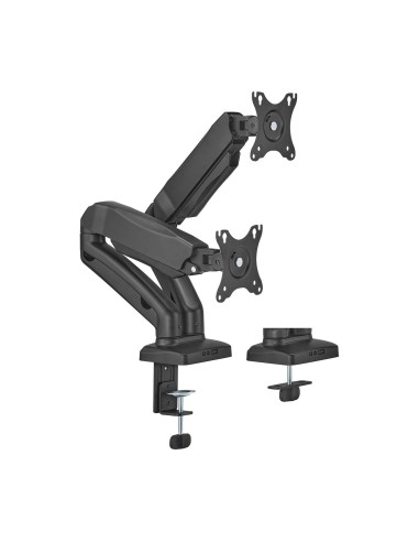 AISENS Soporte De Mesa Pro Contrapeso Giratorio E Inclinable Para Monitor/TV 9kg (3 Pivotes, 2 Brazos) De 17-32, Negro