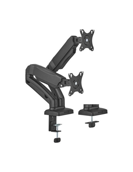AISENS Soporte De Mesa Pro Contrapeso Giratorio E Inclinable Para Monitor/TV 9kg (3 Pivotes, 2 Brazos) De 17-32, Negro