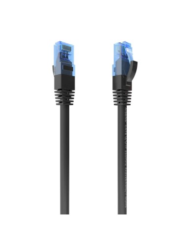 AISENS Cable De Red Latiguillo RJ45 Cat.6 UTP AWG26 CCA, Negro, 0.5 cm
