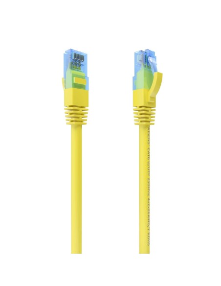 AISENS Cable De Red Latiguillo RJ45 Cat.6 UTP AWG26 CCA, Amarillo, 0.75 m