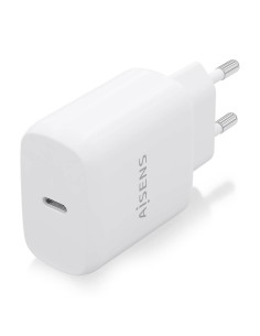 AISENS Cargador USB-C PD3.0 1 Puerto 1xUSB-C 25W, Blanco