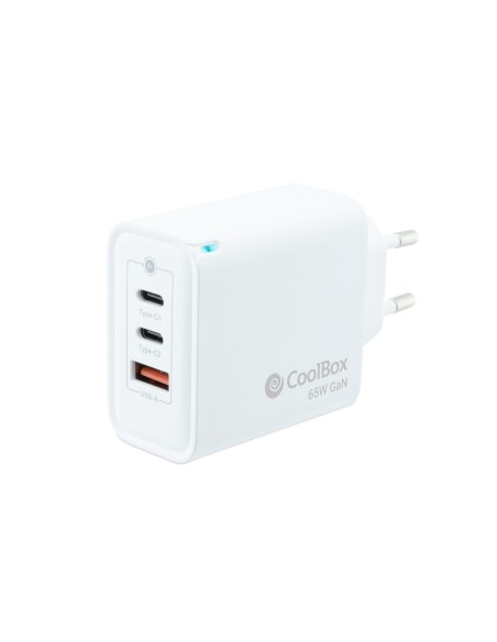 CoolBox Cargador USB 65W con tecnología GaN