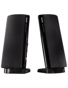 Hama Altavoz estéreo con conexión USB A y Jack de 3,5mm, control de volumen integrado, color negro. 2