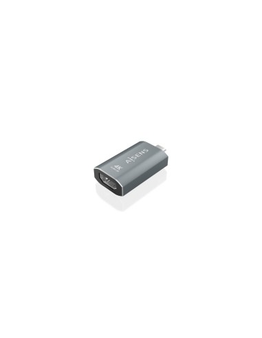 AISENS Adaptador Conversor Aluminio USB-C a HDMU 4K@60Hz, USB-C/M-HDMI/H, Gris