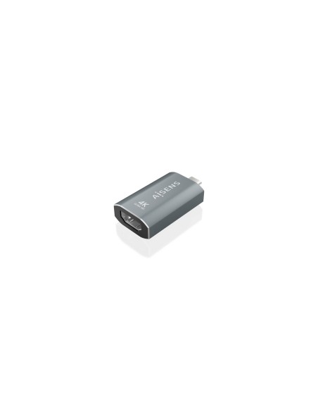 AISENS Adaptador Conversor Aluminio USB-C a HDMU 4K@60Hz, USB-C/M-HDMI/H, Gris