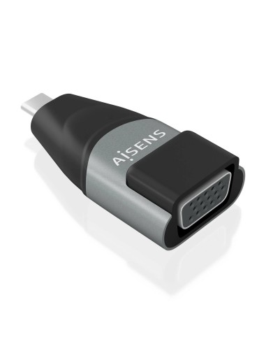 AISENS Adaptador Conversor Aluminio USB-C a VGA, USB-C/M-HDB15/H, Gris