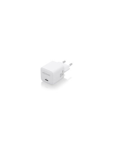 AISENS Cargador Gan 30W, 1xUSB-C PD3.0 QD4.0, Blanco