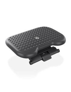 AISENS Reposapiés inclinable y altura ajustable, Negro
