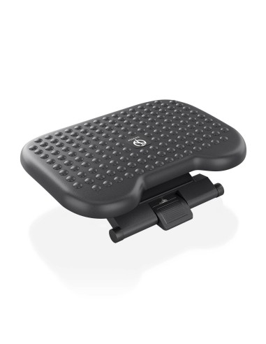 AISENS Reposapiés inclinable y altura ajustable, Negro