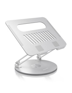 AISENS Soporte de Sobremesa XL Giratorio Ajustable para Portátil / Tablet 10-17, Plata