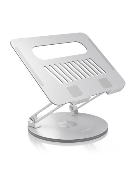 AISENS Soporte de Sobremesa XL Giratorio Ajustable para Portátil / Tablet 10-17, Plata