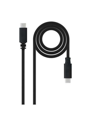 Nanocable Cable USB 2.0 3A, tipo USB-C/M-USB-C/M, Negro, 1.5 m