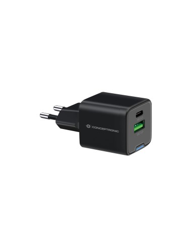 Conceptronic ALTHEA15B cargador de dispositivo móvil Universal Negro Corriente alterna Carga rápida Interior