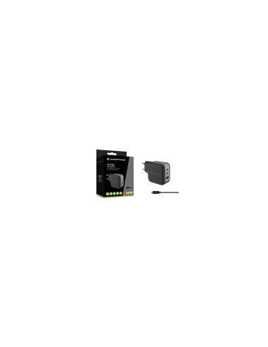 Conceptronic ALTHEA17B cargador de dispositivo móvil Universal Negro Corriente alterna Carga rápida Interior