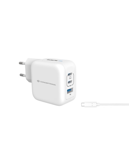 Conceptronic ALTHEA17W cargador de dispositivo móvil Universal Blanco Corriente alterna Carga rápida Interior