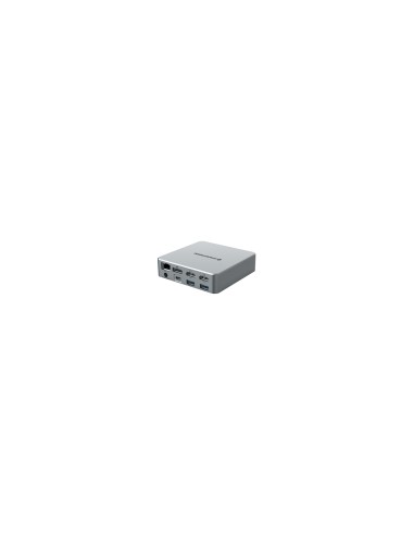 Conceptronic DONN25G base para portátil y replicador de puertos Alámbrico USB 3.2 Gen 2 (3.1 Gen 2) Type-C Plata
