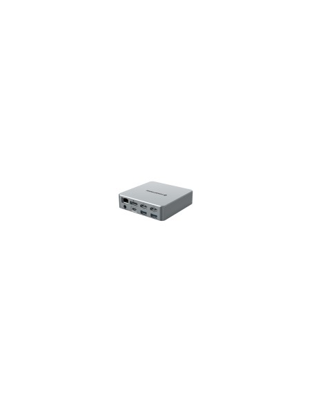 Conceptronic DONN25G base para portátil y replicador de puertos Alámbrico USB 3.2 Gen 2 (3.1 Gen 2) Type-C Plata