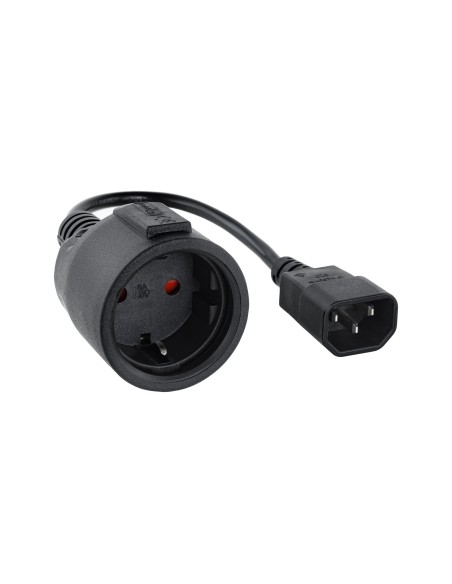 Nanocable Cable Adaptador C14/M a CEE7/H, 16A, 50 cm