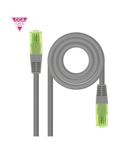 Nanocable Cable de Red Latiguillo RJ45 CAT.6 UTP AWG26 CCA, Gris, 15 m