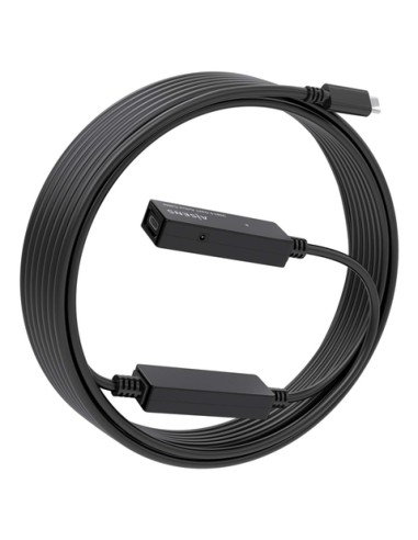 AISENS Cable USB 3.2 Gen1x1 prolongador con Amplificador, USB-C/M-USB-C/H, Negro, 10m