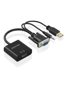 AISENS Cable conversor SVGA+Audio a HDMI, SVGA/M+Jack 3.5/M+USB-A/M-HDMI A/H, Negro, 20cm 2