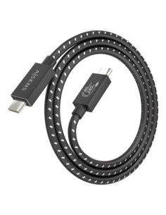 AISENS Cable USB4 Gen3x2 Aluminio 40Gbps 8K@60Hz 5A 48V 240W E-Mark, Tipo USB-C/M-USB-C/M, Negro, 1.0m 2