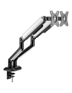 AISENS Soporte De Mesa RGB Gaming Contrapeso Giratorio E Inclinable Para Monitor/TV 9kg (3 Pivotes, 2 Brazos) De 17-32, Negro-Bl 2