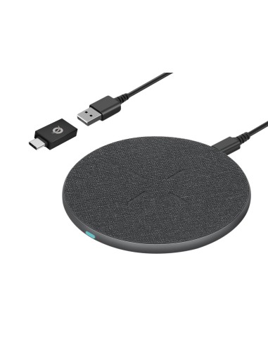 Conceptronic GORGON03G cargador de dispositivo móvil Auriculares, Smartphone Gris USB Cargador inalámbrico Carga rápida Interior