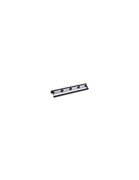 AISENS Panel De Parcheo De 24 Puertos RJ45 Cat.6 UTP, 19" 1U Dual IDC Con Gestion De Cables, Negro
