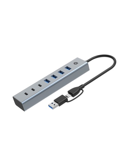 Conceptronic HUBBIES20G hub de interfaz USB 3.2 Gen 1 (3.1 Gen 1) Type-C 5000 Mbit/s Gris