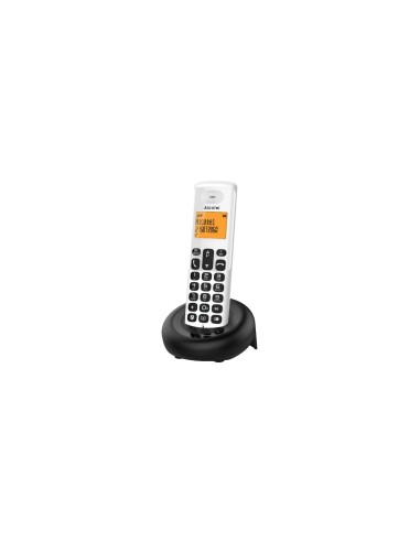 Alcatel E160 Teléfono DECT Identificador de llamadas Negro, Blanco