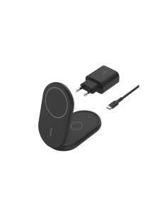 Belkin BoostCharge Auriculares, Smartphone Negro USB Cargador inalámbrico Carga rápida Interior