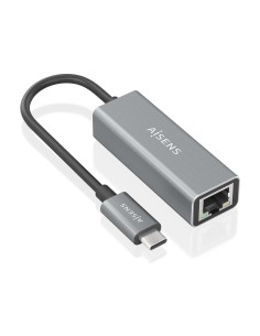 AISENS Conversor USB3.1 Gen1 USB-C a ethernet Gigabit 10/100/1000 Mbps, Gris, 15cm