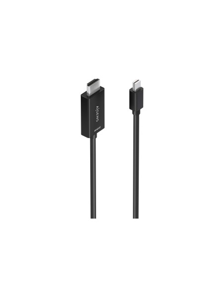 AISENS Cable conversor MINI DP a HDMI 4K@60Hz, MINI DP/M-HDMI/M, Negro, 0.6m