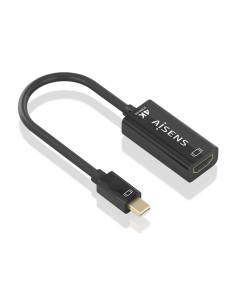AISENS Conversor MINI DP a HDMI 4K@60Hz, MINI DP/M-HDMI/H, Negro, 15cm
