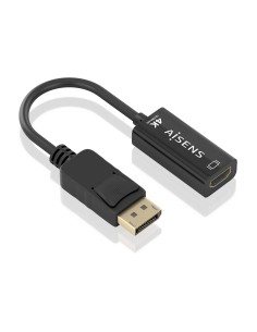 AISENS Conversor DisplayPort a HDMI 4K@60Hz, DP/M-HDMI/M, Negro, 15cm