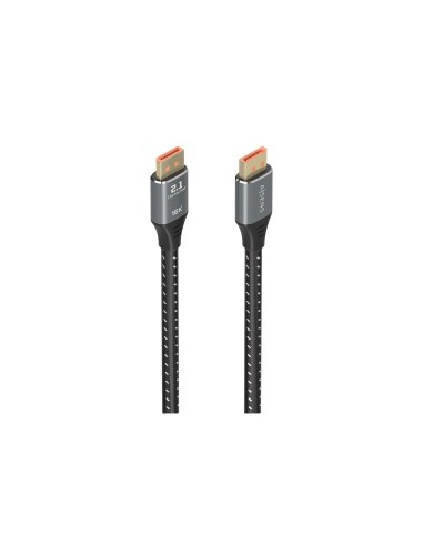 AISENS Cable DisplayPort V2.1 16K@60Hz 80 Gbps, DP/M-DP/M, Negro, 2.0m