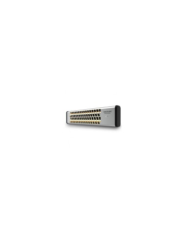 Cecotec 05323 calefactor eléctrico Interior Negro, Acero inoxidable 1200 W Calefactor eléctrico de cuarzo