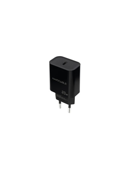 Nanocable Cargador USB-C PD 20W, Negro