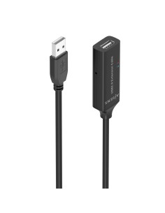 AISENS Cable USB 2.0 Prolongador con Amplificador, Tipo A/M-A/H, Negro, 15m