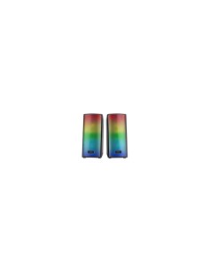 Mars Gaming MSRGB2, Altavoces Bluetooth 5.3 15W, Procesador de Sonido DSP, Iluminación RGB Dinámica, Frontal Total Mesh, Altavoc 2