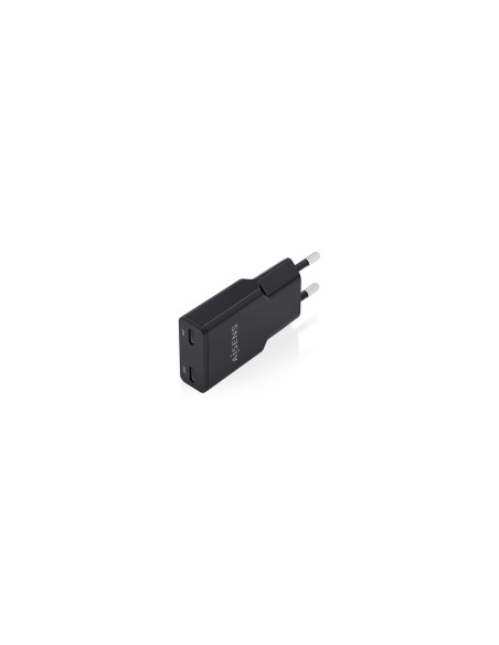 AISENS ASCH-30W2P049-BK cargador de dispositivo móvil Cámara digital, MP3, MP4, Teléfono móvil, Navegante, Portátil, Consola de 