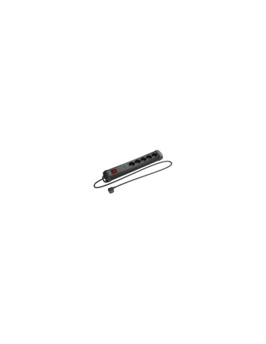 Lanberg SP1-05F-0150-BK base múltiple 1,5 m 5 salidas AC Interior Negro